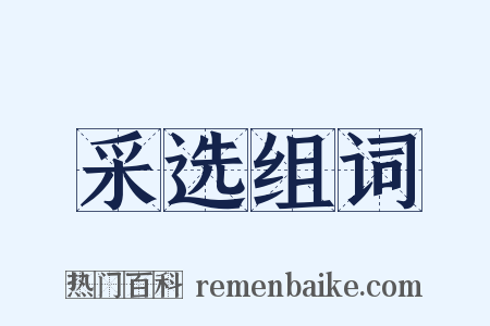 采选组词是什么意思的图片
